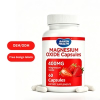 Oxyde de magnésium OEM ODM pour adultes : soutien de l'humeur, détente, énergie, fonction osseuse, santé cérébrale – 60 capsules