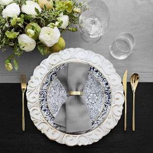 Venta al por Mayor de Platos Base de Plástico con Relieve para Decoración de Bodas y Hoteles Europeos 2024 - Product Image 3