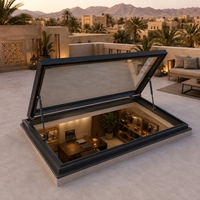 Puits de lumière sur mesure en aluminium pour véranda de villa, éclairage professionnel avec portes et fenêtres en PVC et verre acrylique, utilisation électrique