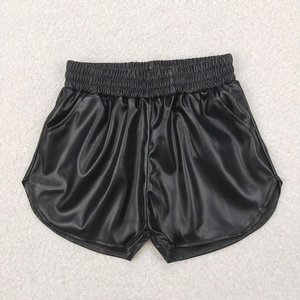 Shorts de Verano para Niñas, Modernos y Casuales, 8 Colores, Shorts de Cuero con Bolsillos, Cintura Alta Elástica, Venta al Por Mayor - Product Image 2