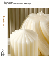 Vela Aromática de Cera de Soya con Diseño Geométrico Moderno, Hecha a Mano, de Lujo, para Decoración Navideña y de Año Nuevo