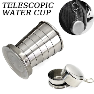 <span class=keywords><strong>Taza</strong></span> Plegable de Acero Inoxidable Personalizada, <span class=keywords><strong>Taza</strong></span> Telescópica para Té, Utensilios de Campamento, Vajilla, <span class=keywords><strong>Taza</strong></span> Plegable para Acampar al Aire Libre - Product Image 1