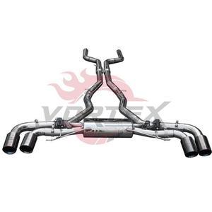 Sistema de escape Valvetronic Vortex SS304 compatible con BMW F95 X5M F96 X6M 4.4T 2019-2024, sistema de silenciador Catback de alto rendimiento con puntas cuádruples. - Product Image 1