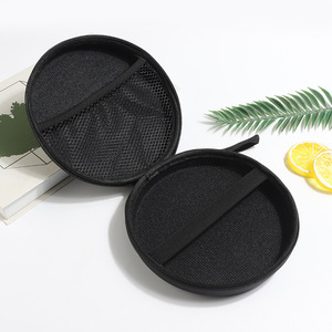 Sac de rangement pour écouteurs EVA, étui noir portable pour écouteurs avec fermeture éclair pour accessoires numériques - Product Image 1