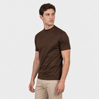T-shirt Homme en Coton Mercerisé de Haute Qualité, Livraison Rapide, 200 Grammes, Séchage Rapide, Respirant, Manches Classiques, Style Business Décontracté