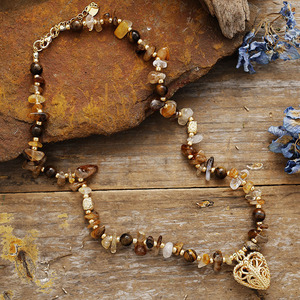 Collier avec pendentif en cristal d'améthyste avec charme œil porte-bonheur, bijoux pour femmes, cadeau - Product Image 5