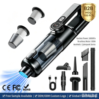 Aspirateur de voiture sans fil Cyberpunk 18KPa, aspirateur à main sans fil, mini souffleur d'air électrique 4 en 1 pour voiture, tapis, clavier