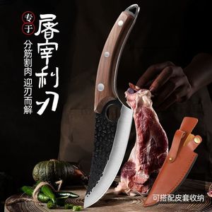 Cuchillo para deshuesar forjado a mano, cuchillo profesional para cortar carne, cuchillo para matanza de animales, cuchillo de carnicero, cuchillo para deshuesar, cuchillo de corte - Product Image 1