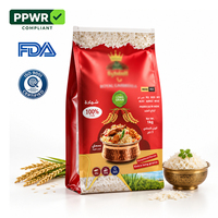 Sacs d'emballage pour riz en nylon plastique avec logo personnalisé, fond plat, 1 kg, 2 kg, 5 kg, 10 kg