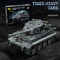 12GO 97008-09 Tanque Mediano Alemán Panther IV Ausf de la Segunda Guerra Mundial, Modelo con Figuras, Bloques de Construcción, Juguetes, Regalos para Niños, Sets de Bloques de Construcción