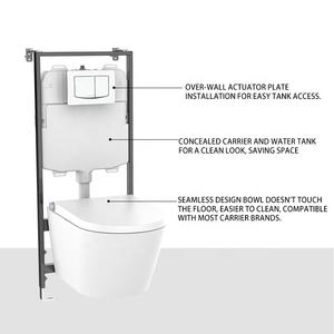Cisterna per <span class=keywords><strong>WC</strong></span> a muro serbatoio per sciacquone pneumatico nascosto - Product Image 3