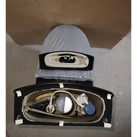 Ensemble WC et lavabo de luxe en céramique OVS CUPC, à siphon en S, monobloc à double siphon 4L/6L pour sanitaires nord-américains