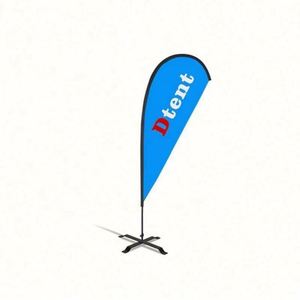 กิจกรรมส่งเสริมการขาย ธงขนนกแบบหยดน้ำทำจากไฟเบอร์กลาสและผ้าโพลีเอสเตอร์ สำหรับตกแต่งงานเฉลิมฉลอง ทนทาน - Product Image 3