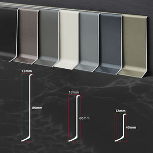 Belles couleurs livraison directe échantillon gratuit <span class=keywords><strong>profilé</strong></span> en aluminium brossé en alliage <span class=keywords><strong>d</strong></span>'aluminium plinthe murale - Product Image 4