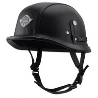 Casque de moto électrique transfrontalier dédié, à batterie, style rétro allemand, coque ABS, visière à rebord, unisexe