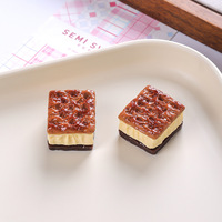 Nouveaux accessoires en résine comestibles de haute qualité pour la simulation de mini gâteaux, biscuits, maisons en chocolat, ornements DIY