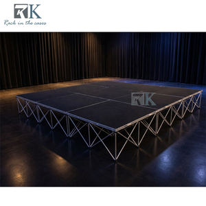 Quick Install Mobile <b>Stage</b> with Flight Cases Portable Square <b>Platform</b> - Product Image 2