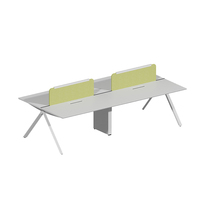 Banc de travail modulaire pour 4 à 6 personnes, poste de travail de bureau avec écran de séparation, MFC, poste de travail en open space, OEM