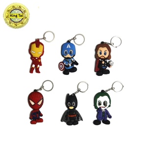 Kingtai Handmade <strong>Crazy</strong> American Cartoon Hero Character Mini Wallet <strong>Earphone</strong> Shell Student Leather Coin Purse Keychain Pendant - Product Image 1