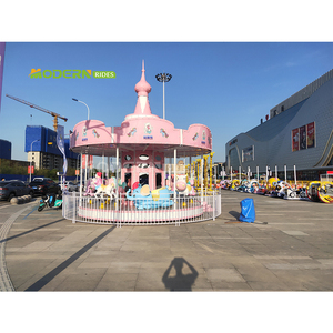 Manèges pour enfants, équipement de parc d'attractions familial Luna Park, carrousel en acier et fibre de verre à 16 places, intérieur/extérieur - Product Image 2