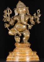 Sculpture de statue de Ganesh de dieu hindou en bronze religieux de haute qualité sur mesure