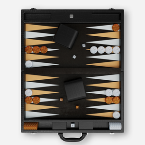 Cá nhân du lịch backgammon Set Faux Da trường hợp xúc xắc ly & Quy Tắc 15 inch - Product Image 4