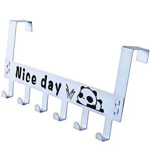 Appendiabiti a 6 ganci in acciaio al carbonio con Design a cartoni animati, appendiabiti a <span class=keywords><strong>parete</strong></span> senza danni per casa/ufficio - Product Image 5