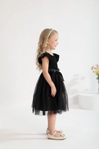 <span class=keywords><strong>Sermo</strong></span> Sinhoon Vestido de tul con lazo para niña pequeña, vestido de verano con volantes sin mangas, moda informal para niña de 1 a 6 años - Product Image 4