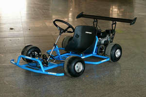 Kart <span class=keywords><strong>de</strong></span> drift LONGWISE Classic Blue 200CC |   Frein à disque hydraulique à essence, cadre en acier, roues <span class=keywords><strong>de</strong></span> 5 pouces, vitesse maximale <span class=keywords><strong>de</strong></span> 35 km/h, <span class=keywords><strong>course</strong></span> - Product Image 2