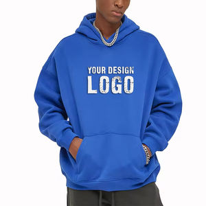 Sweat-shirts pour hommes en molleton épais 350g, style ample, décontracté, à épaules tombantes, pour l'automne et l'hiver - Product Image 1