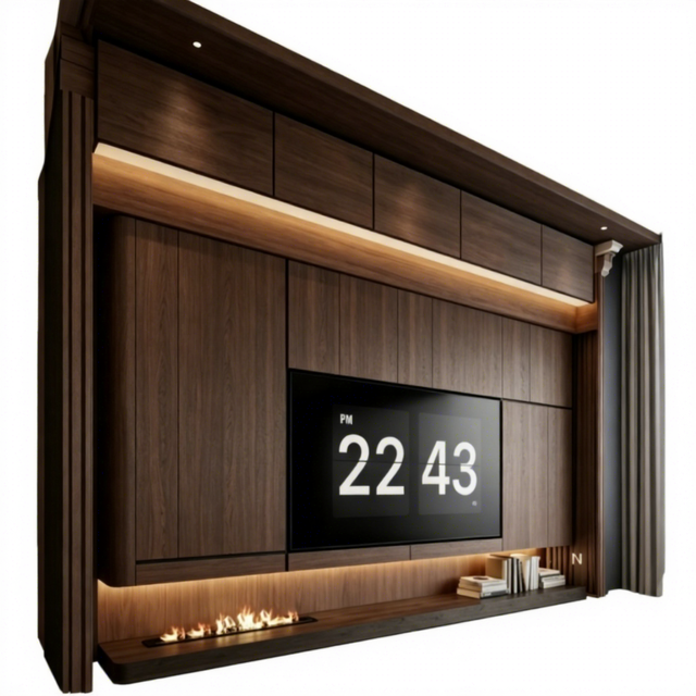 Adjustable Modular TV Stand with Storage Eco-Friendly Wooden Construction Customizable Dimensions for Living Room