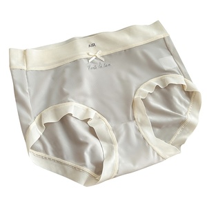 Mutandine a vita media da donna in seta ghiaccio ultra sottile, antibatteriche, morbide, traspiranti, effetto seconda pelle, stile giapponese, tinta unita, all'ingrosso - Product Image 5