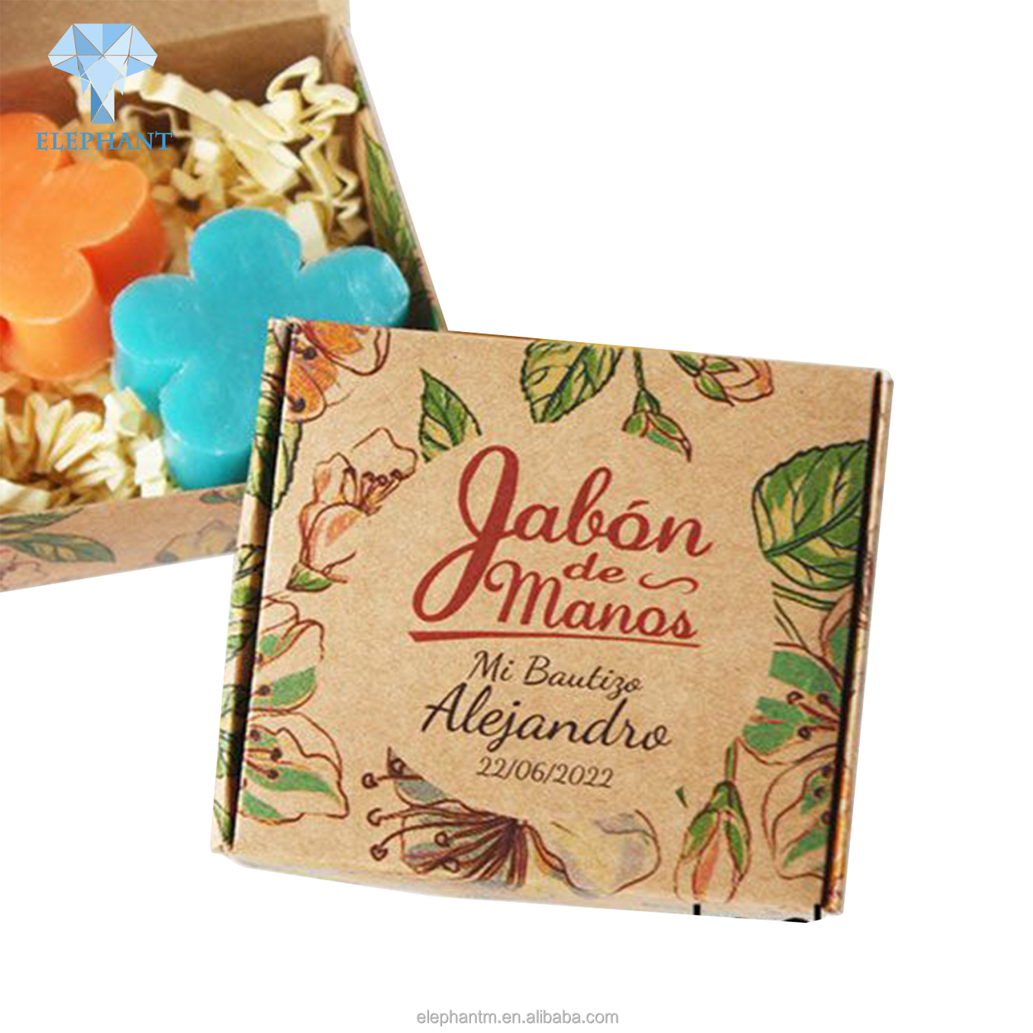 Custom Logo Kraft Paper Candle Gift Card Box Folding Packaging