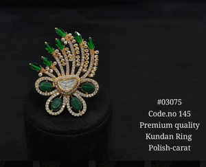 Accessoires Kundan de style Fingering, plaqués pierre, pour la fabrication de bijoux décoratifs haut de gamme - Product Image 2