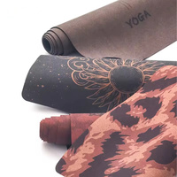Tapis de yoga ZENJOY pour la remise en forme à domicile, tapis de yoga écologique en caoutchouc naturel pliable pour les voyages avec impression