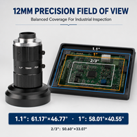Lente de cámara de inspección industrial de montaje en C de 25 megapíxeles de alta definición 12mm serie FA focal fija óptima para visión artificial
