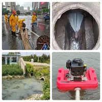 Pompe flottante légère 1,5 pouce, mini pompe à essence pour transfert d'eau avec flotteur, déshydratation d'urgence portable pour bateau et ponton