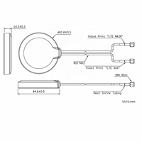 Antennes de véhicule 4G LTE, antenne double bande MIMO, montage magnétique, double antenne SMA mâle pour Verizon AT&T T-Mobile