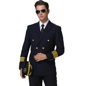 Seragam <span class=keywords><strong>Pilot</strong></span> Pria, Seragam Kerja, Set Kostum Pertunjukan, Jas - Product Image 1