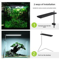 Lampu LED Akuarium WeekAqua Seri S ADA Same Solo Micro Landscape Water Grass Fish Tank RGB+UV Kontrol Aplikasi Penjepit Aluminium Alloy