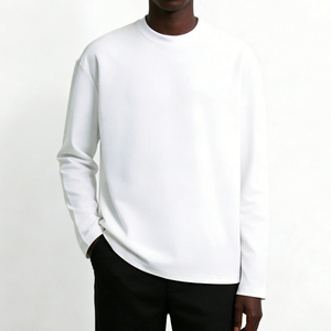 <span class=keywords><strong>T</strong></span>-<span class=keywords><strong>shirt</strong></span> personnalisé pour homme, 100% coton, qualité supérieure, col rond <span class=keywords><strong>côtelé</strong></span>, manches longues, streetwear, <span class=keywords><strong>t</strong></span>-<span class=keywords><strong>shirt</strong></span> lourd 100% coton pour homme - Product Image 5