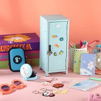Chambre à coucher Bureau à domicile École Mini Casiers armoire 10.8 pouces Enfants Petite armoire de rangement avec serrure et 2 clés Casier
