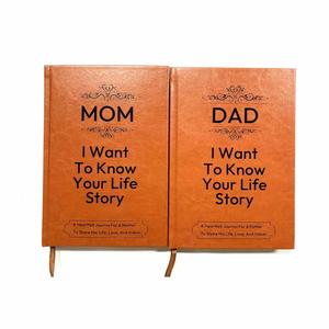 Papa, je veux connaître ton histoire de vie - Journal relié en cuir avec 100 pages - Cadeau souvenir familial pour maman - Product Image 1