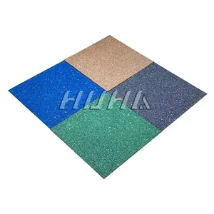 Factory <span class=keywords><strong>HUHA</strong></span> 20mm Playground Outdoor Flooring Rubber Tiles Alfombra De Goma Para Parques Infant - Product Image 4