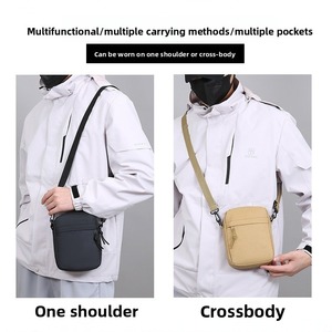 Borsa a Tracolla Personalizzata per <span class=keywords><strong>Uomo</strong></span>, Leggera, Geometrica, in Denim, Mini Quadrata, per Cellulare, Moda Casual - Product Image 2