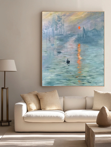Lienzo Contemporáneo Hecho a Mano, <span class=keywords><strong>Pintura</strong></span> al Óleo Personalizada, Impresión de Amanecer, para Hogar y Galería - Product Image 4