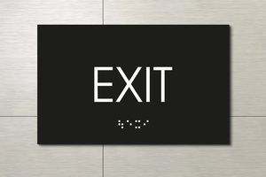 Acero inoxidable Ada Metal Braille Acrílico Oficina Número Hotel Latón Casa Números Braille Puerta Placa Puerta Letrero - Product Image 3