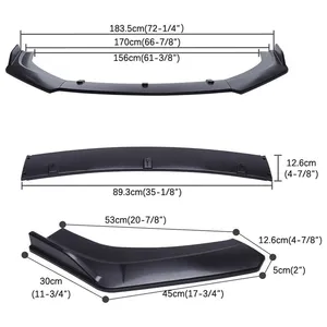 สปอยเลอร์กันชนหน้า StarNav สำหรับ A3 8P B8 S3 RS3 RS4 แบบยูนิเวอร์แซล ชุดแต่งลิ้นกันชนล่าง ป้องกันรอยขีดข่วน - Product Image 4