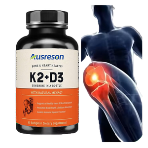 ויטמין D3 ו-K2 Mk7 מגנזיום אומגה 3 שמן תוסף תזונה של Ausreson OEM 10000 5000 יואו כמוסות ויטמין D3 K2 אורגני - Product Image 1