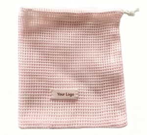 Bolsas de Malla de Algodón con Cordón, Reciclables y Naturales, de 11*13 cm, con Etiqueta Personalizada, para Jabón, Cosméticos, Champú y Loción - Product Image 1
